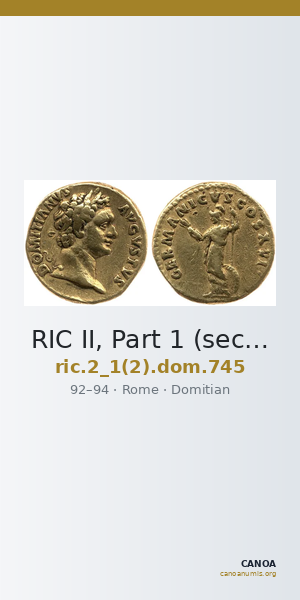RIC II, Part 1 (second edition) Domitian 745 — CANOA