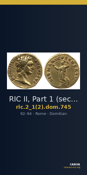 RIC II, Part 1 (second edition) Domitian 745 — CANOA