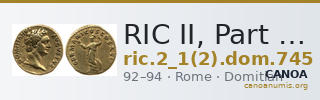RIC II, Part 1 (second edition) Domitian 745 — CANOA