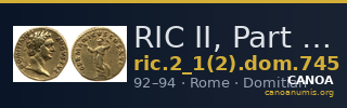 RIC II, Part 1 (second edition) Domitian 745 — CANOA