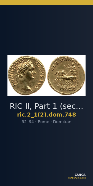 RIC II, Part 1 (second edition) Domitian 748 — CANOA