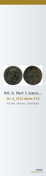 RIC II, Part 1 (second edition) Domitian 751 — CANOA