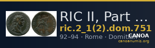RIC II, Part 1 (second edition) Domitian 751 — CANOA