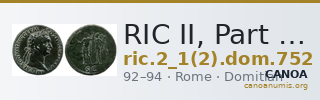 RIC II, Part 1 (second edition) Domitian 752 — CANOA