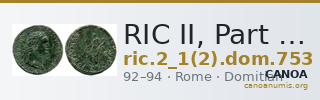 RIC II, Part 1 (second edition) Domitian 753 — CANOA