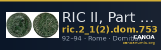 RIC II, Part 1 (second edition) Domitian 753 — CANOA