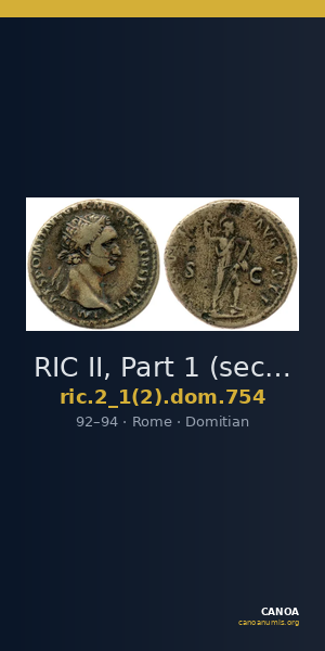 RIC II, Part 1 (second edition) Domitian 754 — CANOA