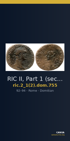 RIC II, Part 1 (second edition) Domitian 755 — CANOA