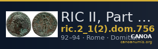 RIC II, Part 1 (second edition) Domitian 756 — CANOA