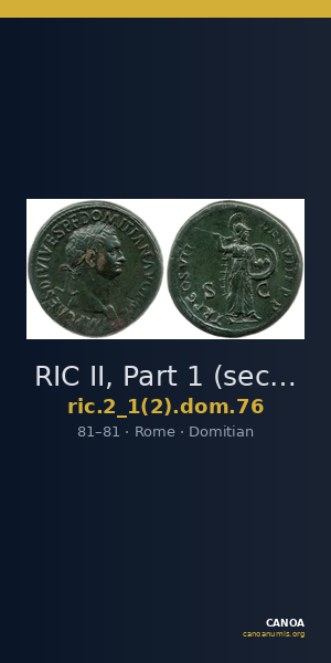RIC II, Part 1 (second edition) Domitian 76 — CANOA