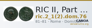 RIC II, Part 1 (second edition) Domitian 76 — CANOA