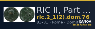 RIC II, Part 1 (second edition) Domitian 76 — CANOA