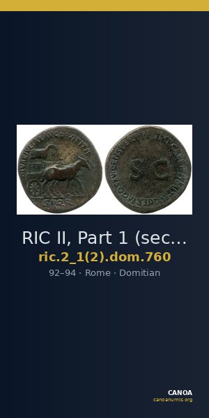 RIC II, Part 1 (second edition) Domitian 760 — CANOA