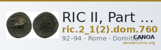 RIC II, Part 1 (second edition) Domitian 760 — CANOA