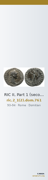 RIC II, Part 1 (second edition) Domitian 761 — CANOA
