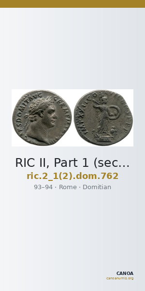 RIC II, Part 1 (second edition) Domitian 762 — CANOA