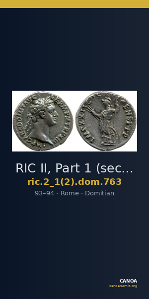 RIC II, Part 1 (second edition) Domitian 763 — CANOA