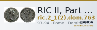 RIC II, Part 1 (second edition) Domitian 763 — CANOA