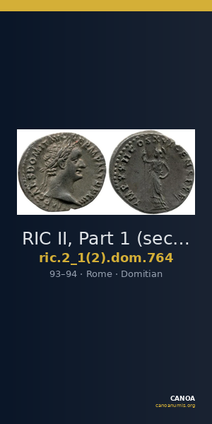 RIC II, Part 1 (second edition) Domitian 764 — CANOA