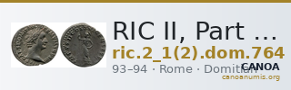 RIC II, Part 1 (second edition) Domitian 764 — CANOA
