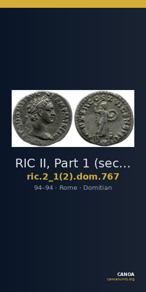 RIC II, Part 1 (second edition) Domitian 767 — CANOA