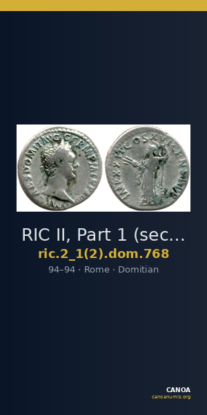 RIC II, Part 1 (second edition) Domitian 768 — CANOA