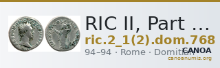 RIC II, Part 1 (second edition) Domitian 768 — CANOA