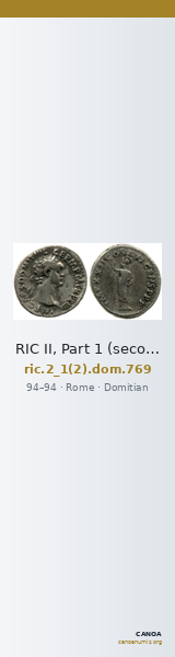 RIC II, Part 1 (second edition) Domitian 769 — CANOA