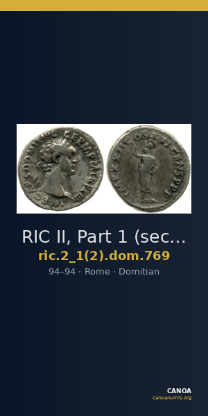RIC II, Part 1 (second edition) Domitian 769 — CANOA
