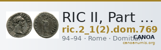 RIC II, Part 1 (second edition) Domitian 769 — CANOA