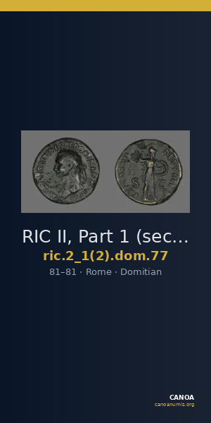RIC II, Part 1 (second edition) Domitian 77 — CANOA