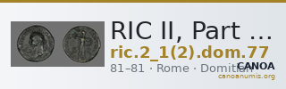 RIC II, Part 1 (second edition) Domitian 77 — CANOA