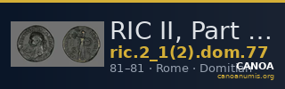 RIC II, Part 1 (second edition) Domitian 77 — CANOA