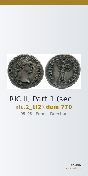 RIC II, Part 1 (second edition) Domitian 770 — CANOA