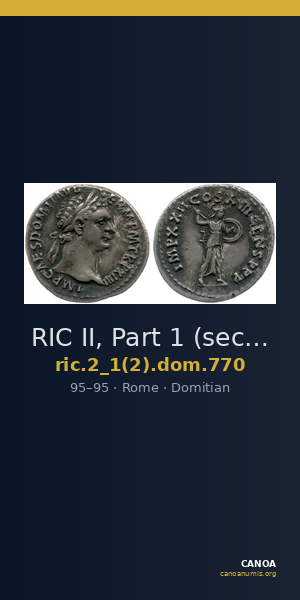 RIC II, Part 1 (second edition) Domitian 770 — CANOA
