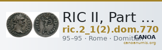 RIC II, Part 1 (second edition) Domitian 770 — CANOA