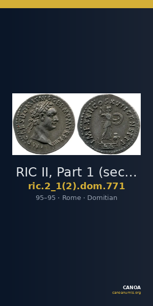 RIC II, Part 1 (second edition) Domitian 771 — CANOA