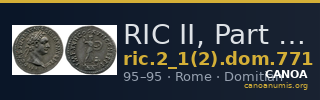 RIC II, Part 1 (second edition) Domitian 771 — CANOA