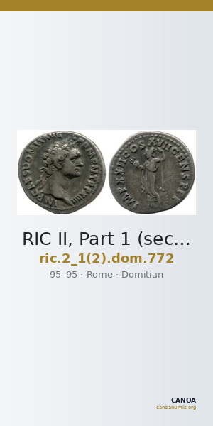 RIC II, Part 1 (second edition) Domitian 772 — CANOA