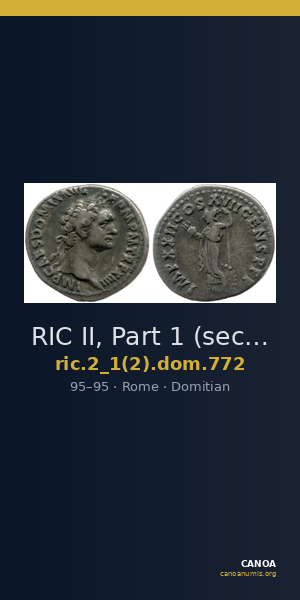 RIC II, Part 1 (second edition) Domitian 772 — CANOA
