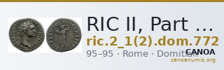 RIC II, Part 1 (second edition) Domitian 772 — CANOA