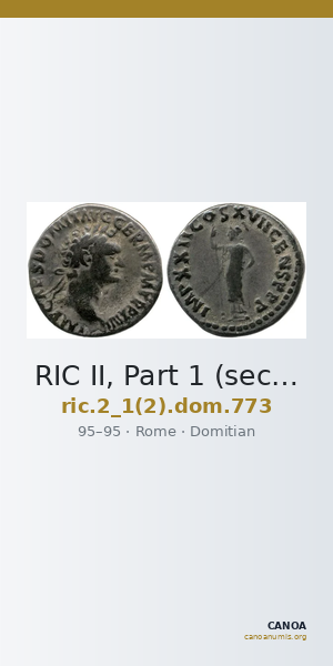 RIC II, Part 1 (second edition) Domitian 773 — CANOA