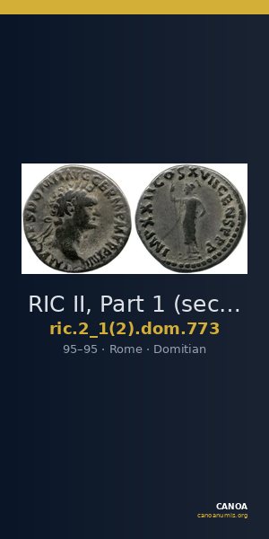 RIC II, Part 1 (second edition) Domitian 773 — CANOA