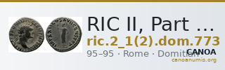 RIC II, Part 1 (second edition) Domitian 773 — CANOA