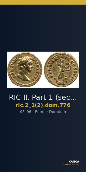 RIC II, Part 1 (second edition) Domitian 776 — CANOA
