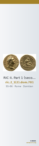 RIC II, Part 1 (second edition) Domitian 781 — CANOA