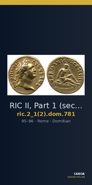 RIC II, Part 1 (second edition) Domitian 781 — CANOA