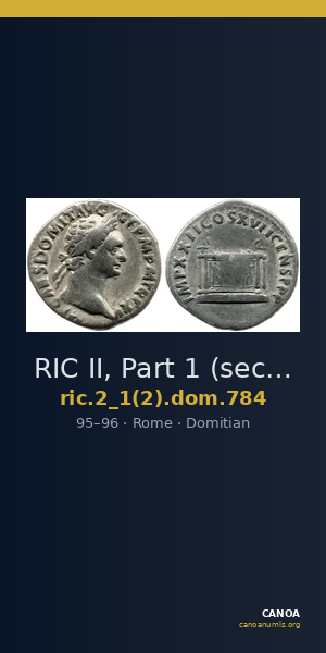 RIC II, Part 1 (second edition) Domitian 784 — CANOA