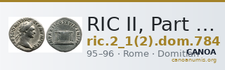 RIC II, Part 1 (second edition) Domitian 784 — CANOA