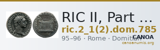RIC II, Part 1 (second edition) Domitian 785 — CANOA